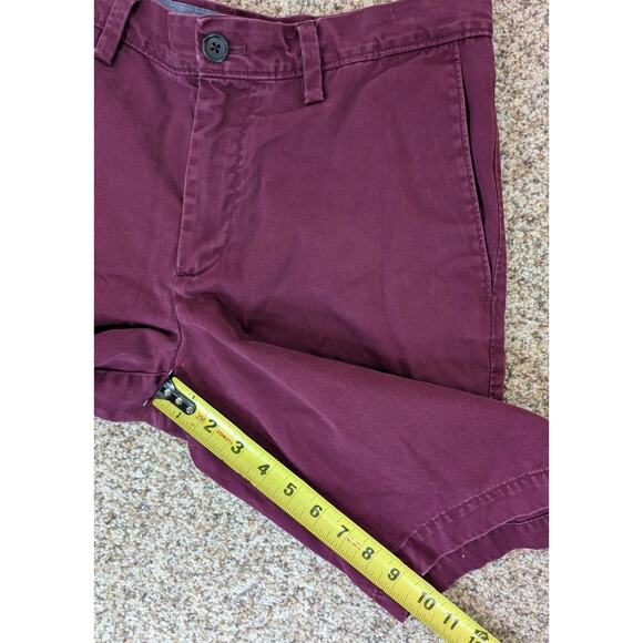 Banana Republic Men's Aiden Shorts Size 29 (Waist 30") Inseam 9.5" Burgundy Wine - Picture 7 of 7